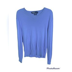 Polo Ralph Lauren Blue Cashmere Sweater - Size Medium